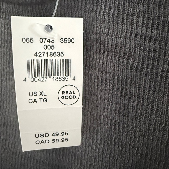 Aerie Dark Gray Cropped Sweatshirt with Tie Cuffs - Picture 7 of 7